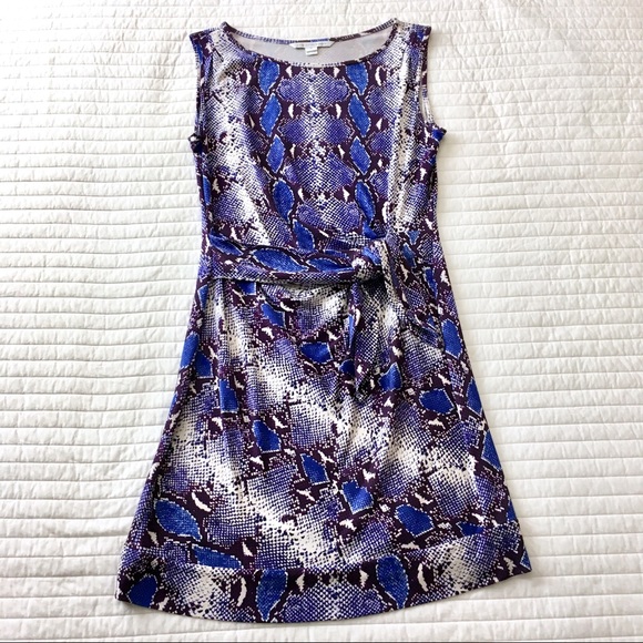 Diane Von Furstenberg Sheath Dress Sz 12 Purple - Picture 3 of 8